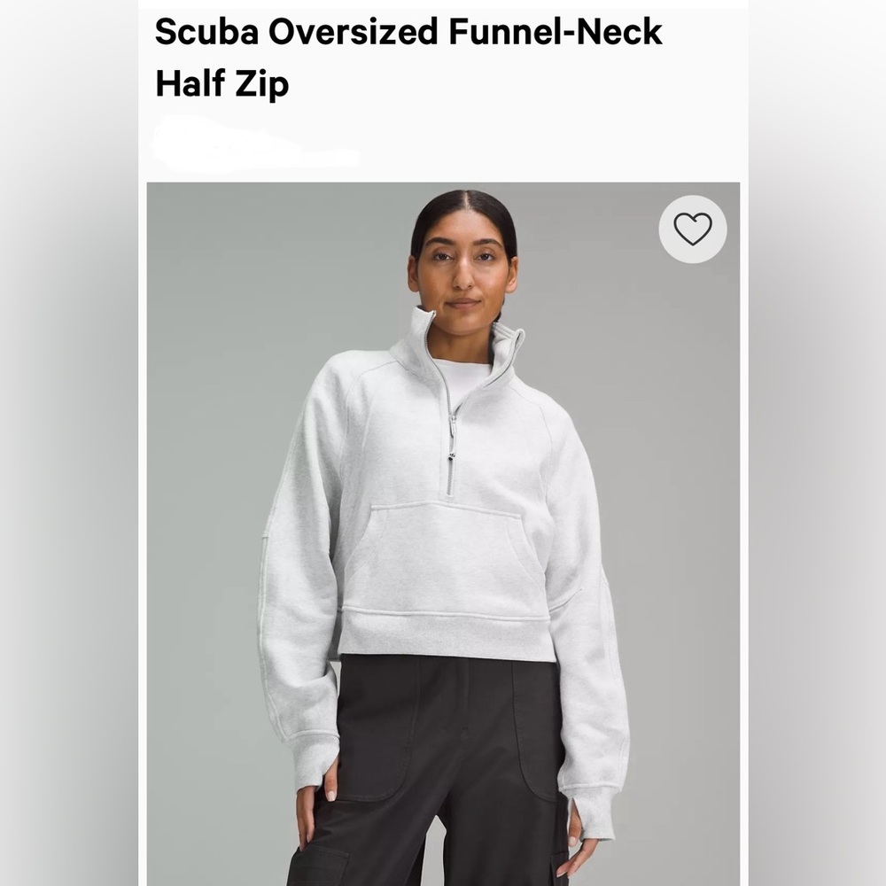 Lululemon Funnel Neck oversized Scuba half zip